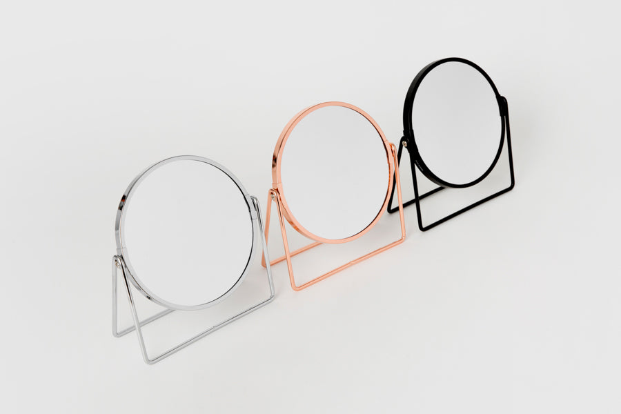 Triple Desk Mirror Rose Gold