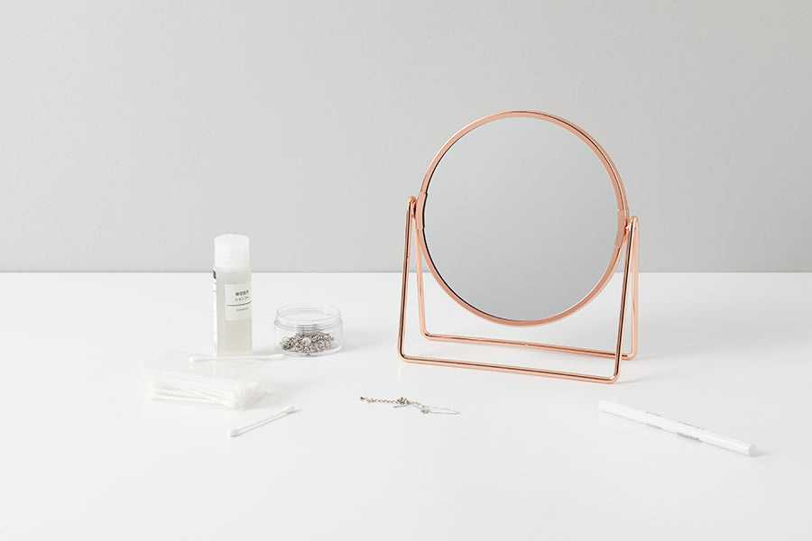 Triple Desk Mirror Rose Gold