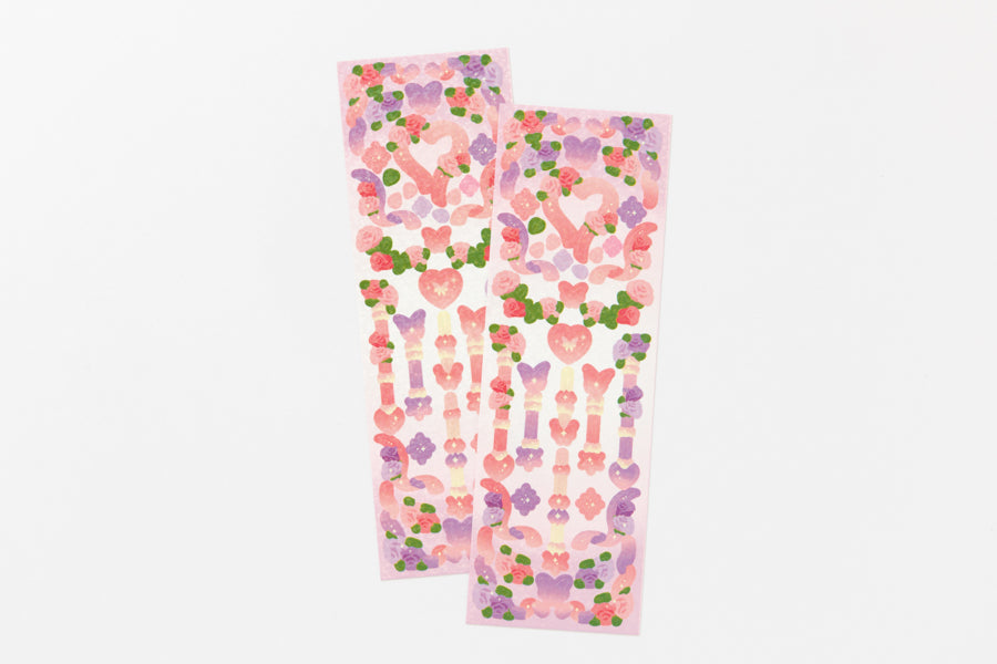 Sticker Butterfly & Rose Confetti