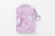 Photo Card Holder 2 Pocket Heart Bear Purple