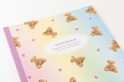 Notebook Bear with Heart Purple