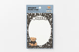 Sticky Memo Pad Hood Bear