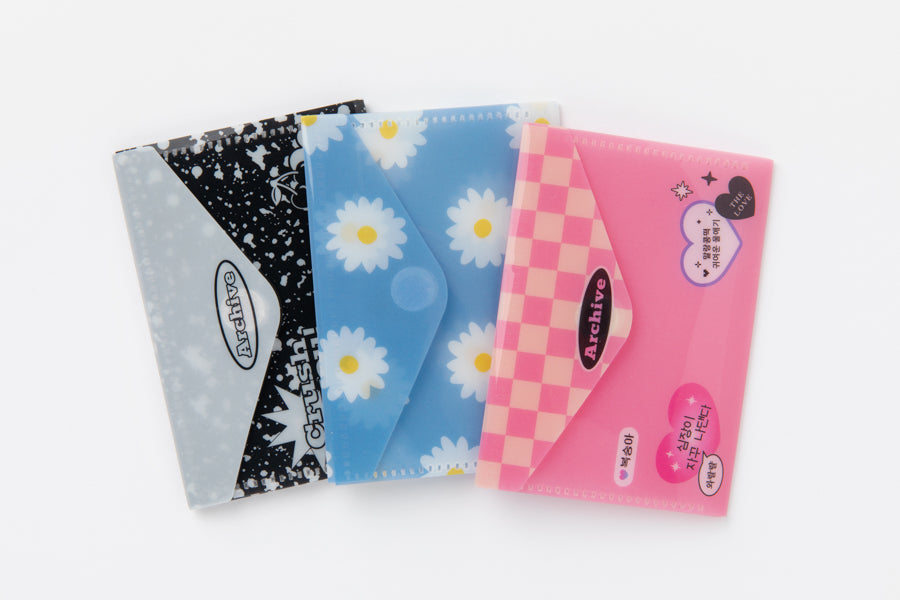 Pocket Card Case Daisy Blue