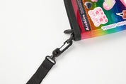 Neck Flap Card Holder Bear & Sticker Set Rainbow