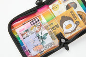 Neck Flap Card Holder Bear & Sticker Set Rainbow
