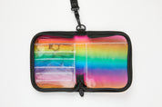 Neck Flap Card Holder Bear & Sticker Set Rainbow