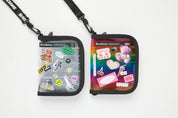 Neck Flap Card Holder Bear & Sticker Set Black