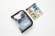 Neck Flap Card Holder Bear & Sticker Set Black
