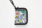 Neck Flap Card Holder Bear & Sticker Set Black