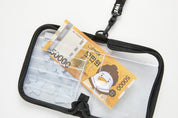 Neck Flap Card Holder Bear & Sticker Set Black