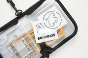 Neck Flap Card Holder Bear & Sticker Set Black