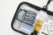 Neck Flap Card Holder Bear & Sticker Set Black