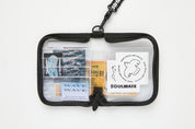 Neck Flap Card Holder Bear & Sticker Set Black