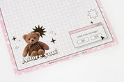 Letter Paper Composition Bear Pink