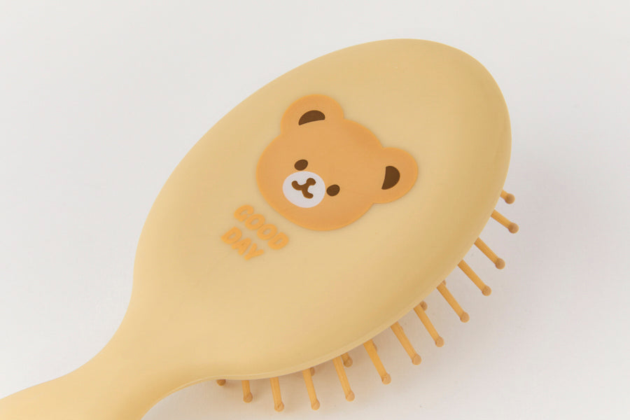 Hair Brush Bear Face Brown