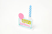 Melody  Candle Cake Topper Pink