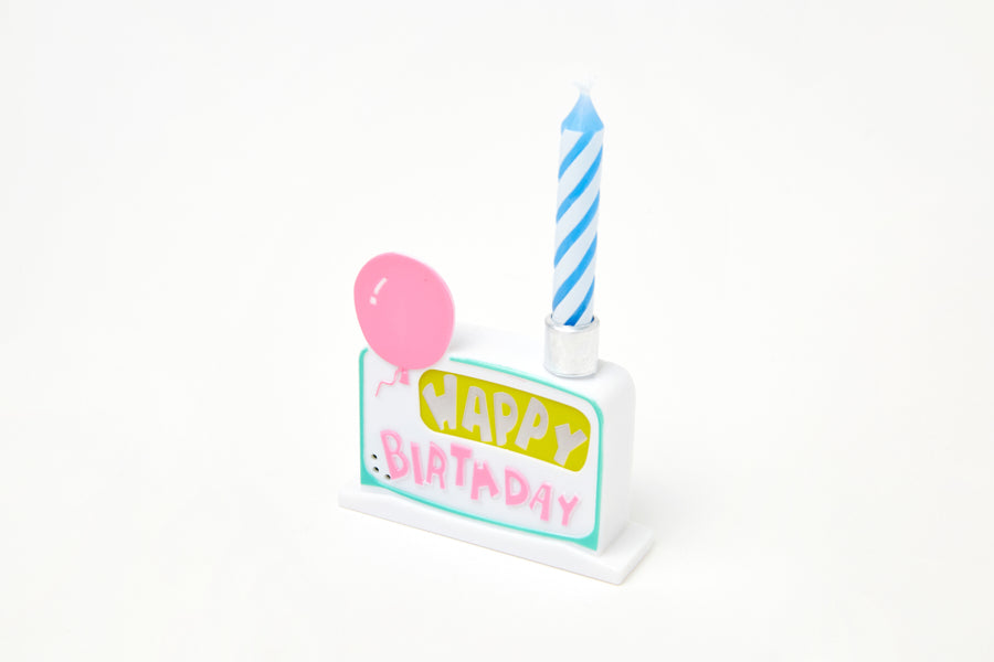 Melody  Candle Cake Topper Pink