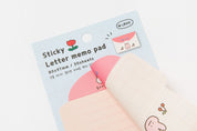 Sticky Letter Memo Pad Rabbit
