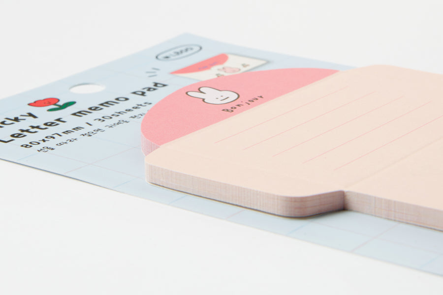Sticky Letter Memo Pad Rabbit