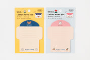 Sticky Letter Memo Pad Rabbit