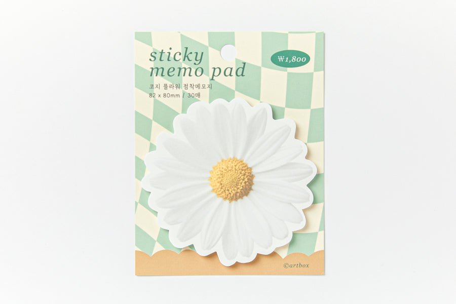 Sticky Memo Pad Real Life Flower