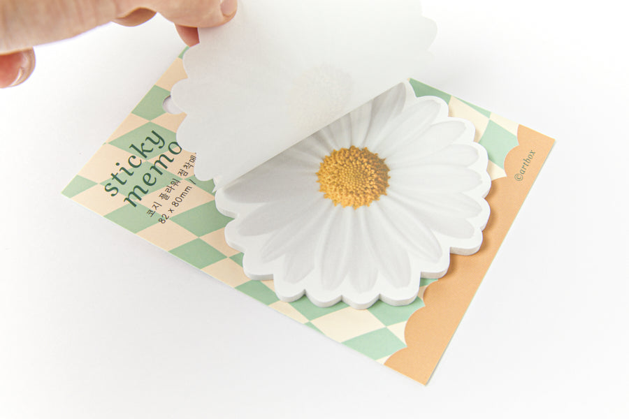 Sticky Memo Pad Real Life Flower