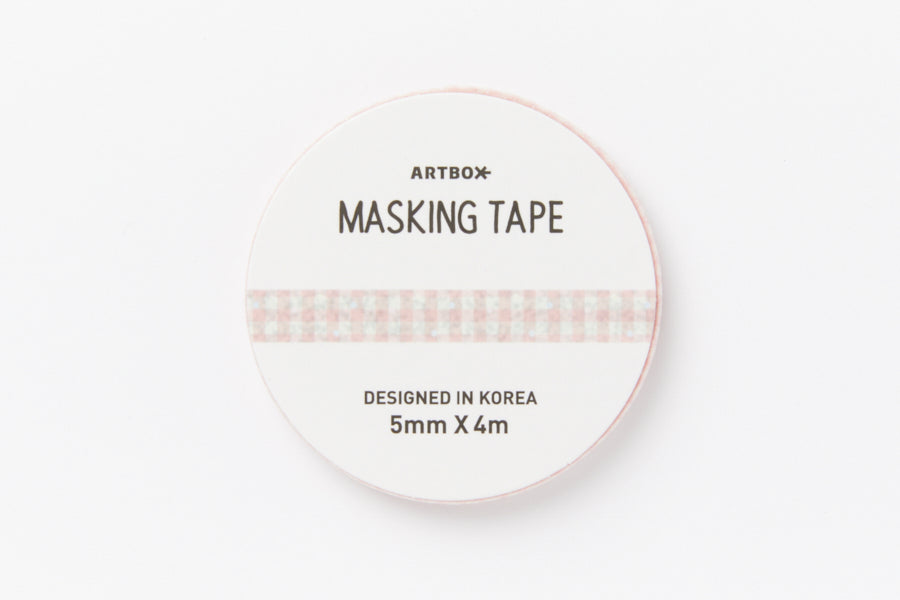 Masking Tape Glitter Check Pink 5mm