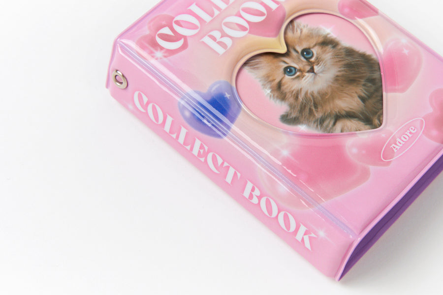 Photo Album Set Cat Pink Heart