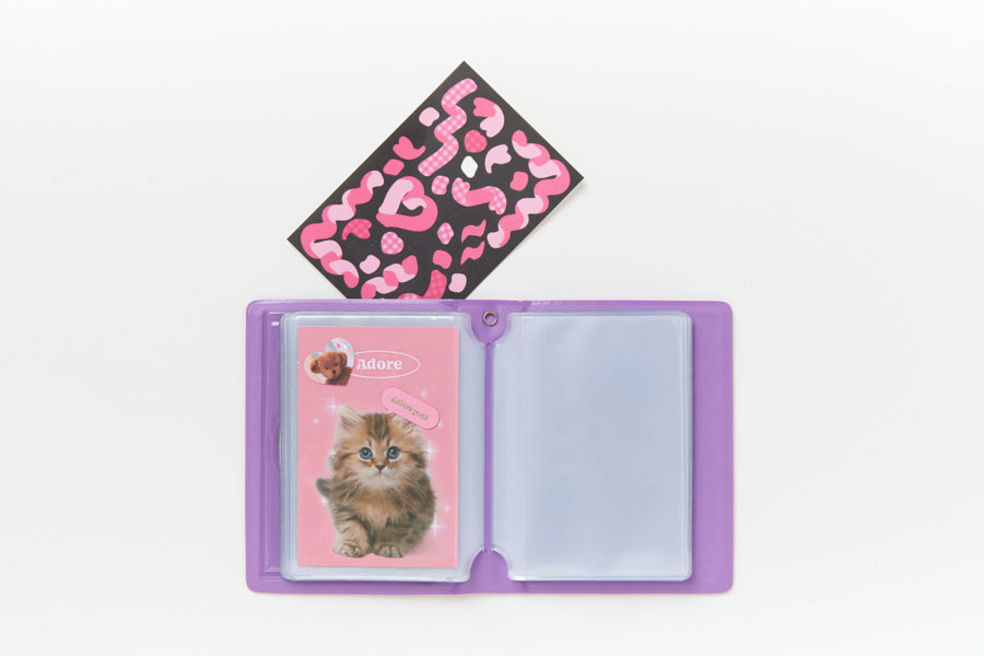 Photo Album Set Cat Pink Heart