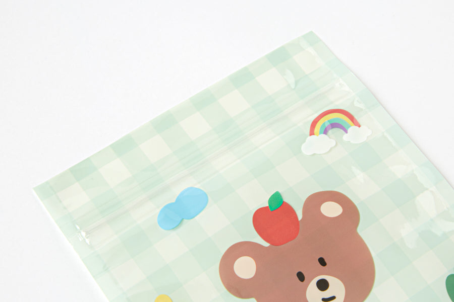 Zipper Bag 'Nice Day' Bear Mint