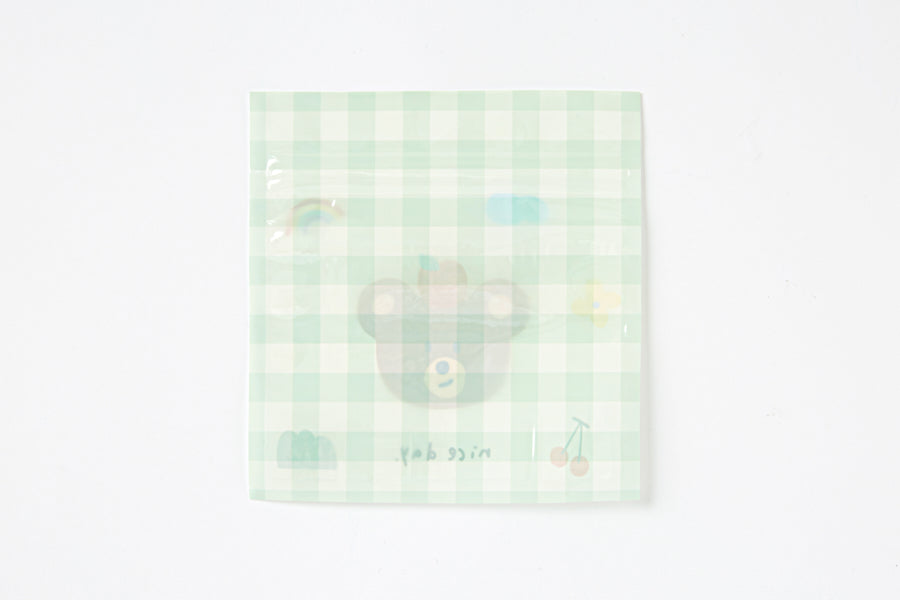 Zipper Bag 'Nice Day' Bear Mint