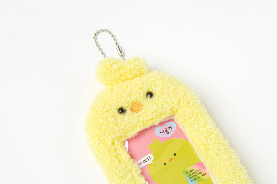 Fluffy Photo Card Case Iren Yellow