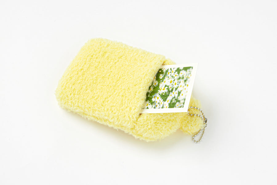 Fluffy Photo Card Case Iren Yellow