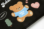 Laptop Pouch "Hug Me" Bear Black 13inch
