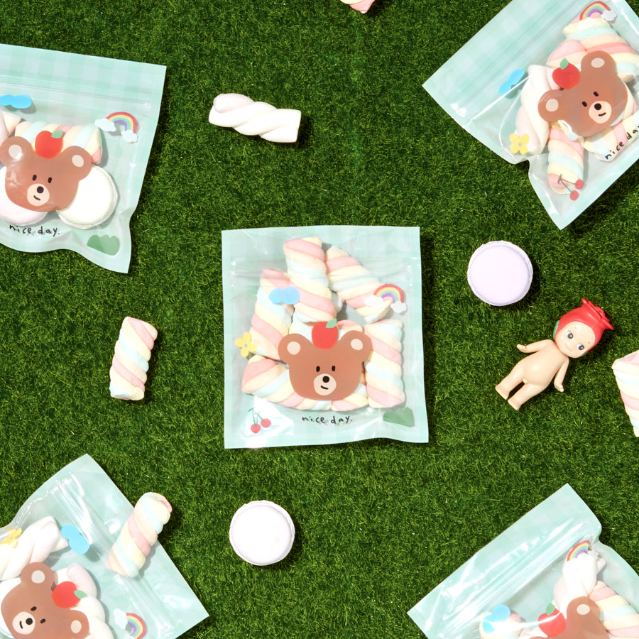 Zipper Bag 'Nice Day' Bear Mint