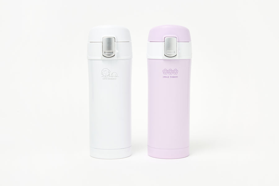 Button Tumbler Girl & Puppy White 320ML