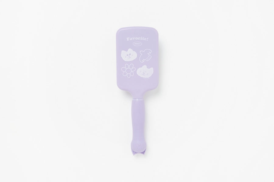 Square Hair Brush Cat Purple