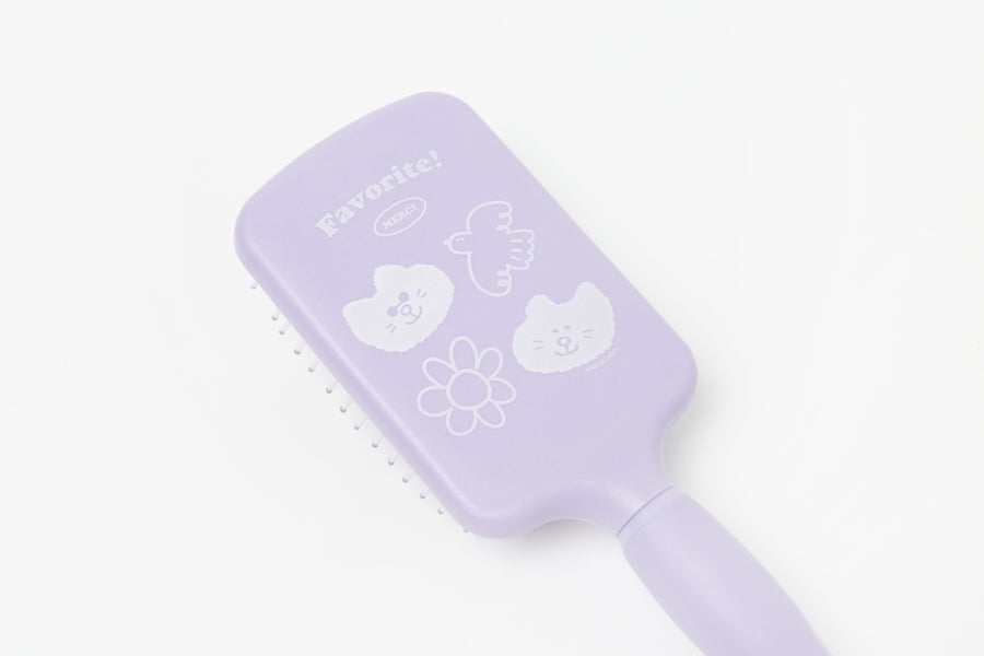 Square Hair Brush Cat Purple