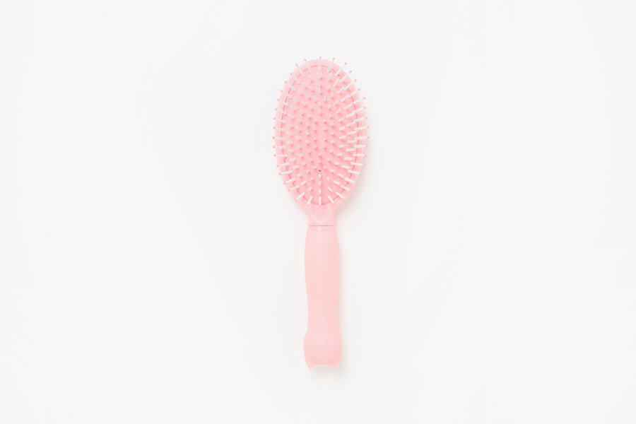 Round Hair Brush Bear Pink