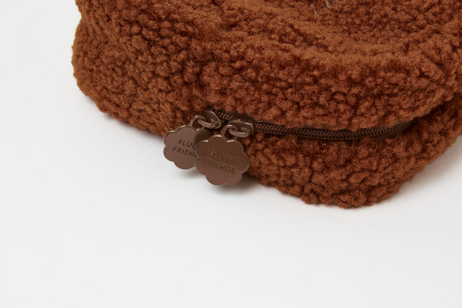 Multi-Use Pouch Fluffy Bear Brown