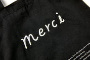 Eco Bag "Merci" Black