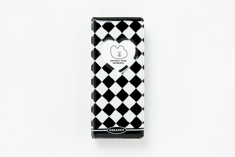 Collect Book Bear Black & White Check