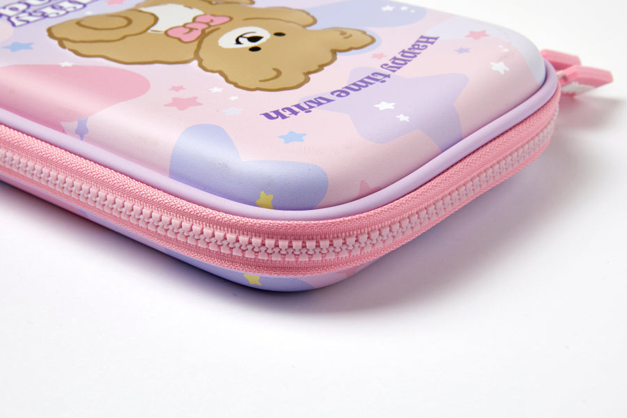 Multi-Use Pouch "Happy Time with" Bear Pink