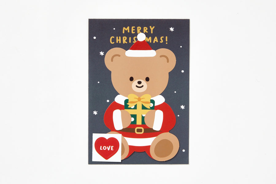 Christmas Card Gift Bear