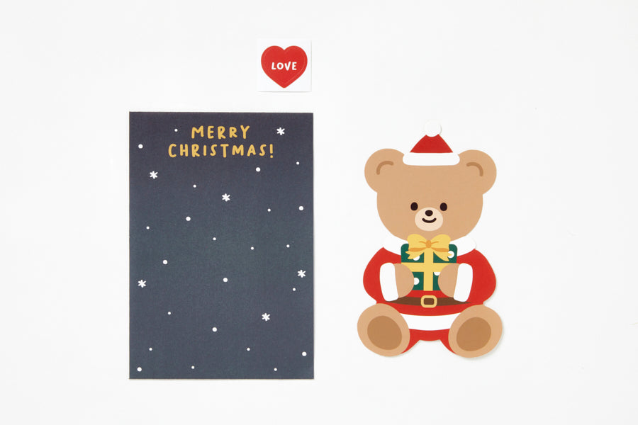 Christmas Card Gift Bear