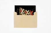 Christmas Card Fabric Ribbon Bell Tree
