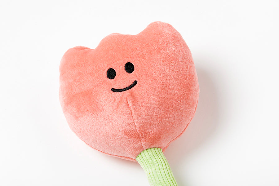Plush Flower Smile Tulip Pink