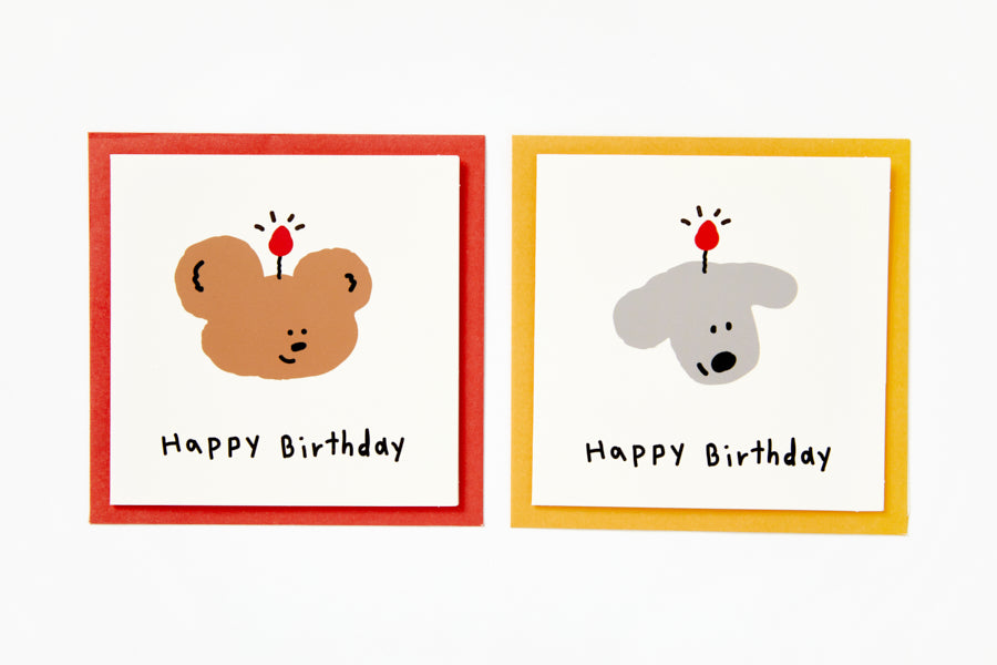 Card Set Happy Birthday Candle