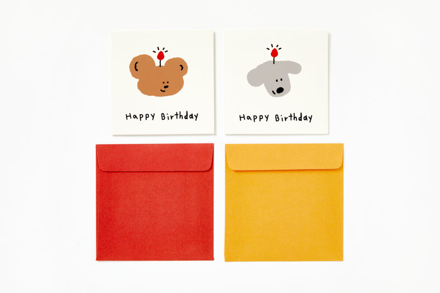 Card Set Happy Birthday Candle