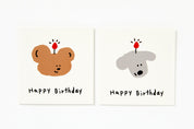Card Set Happy Birthday Candle